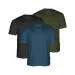 Pinewood Herre T-shirt 3-pak - Sort, Azur Blå og mosgrøn