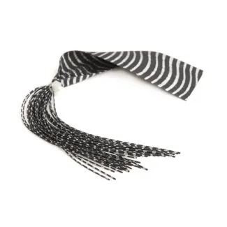 Barred round rubberlegs - gummiben - Black/Silver