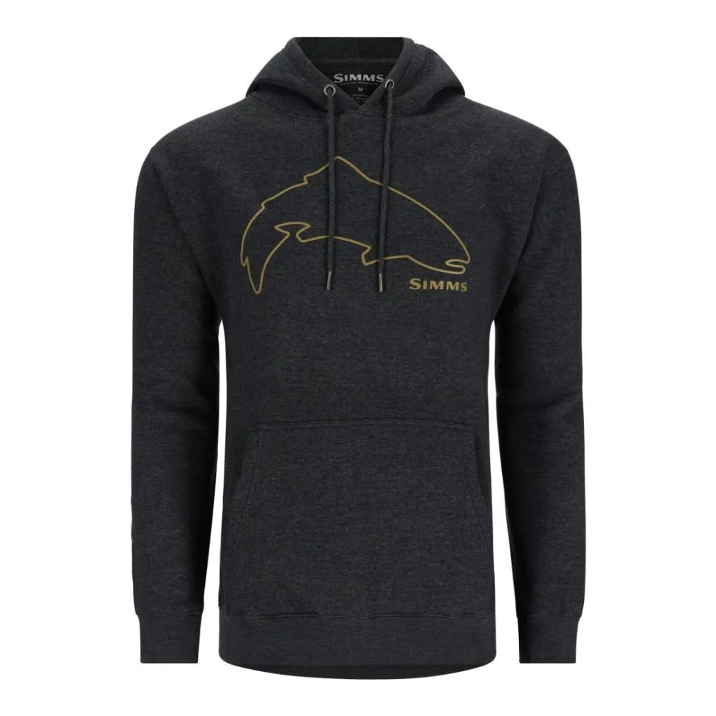 Simms Trout Outline Hoody - Charcoal Heather