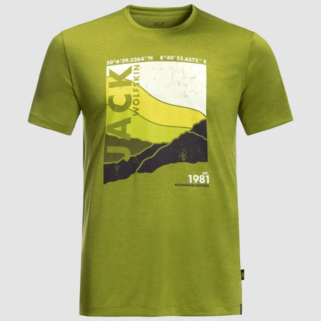 Jack Wolfskin Crosstrail Graphic T-shirt - Golden Cypress