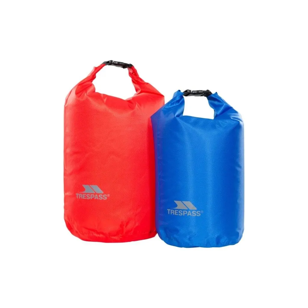 Trespass Euphoria Dry Bag sæt 15L / 10L - Blå/rød