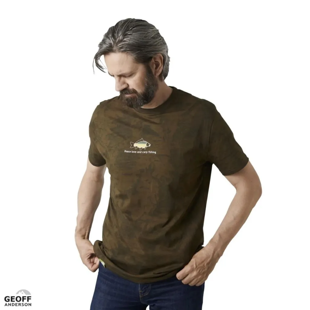 Geoff Anderson T-shirt Organic Tee Peace Carp Leaf