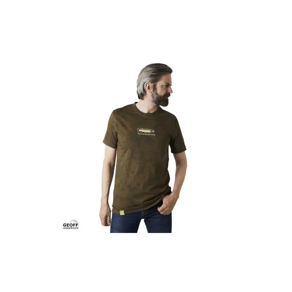 Geoff Anderson T-shirt Organic Tee Peace Pike Leaf