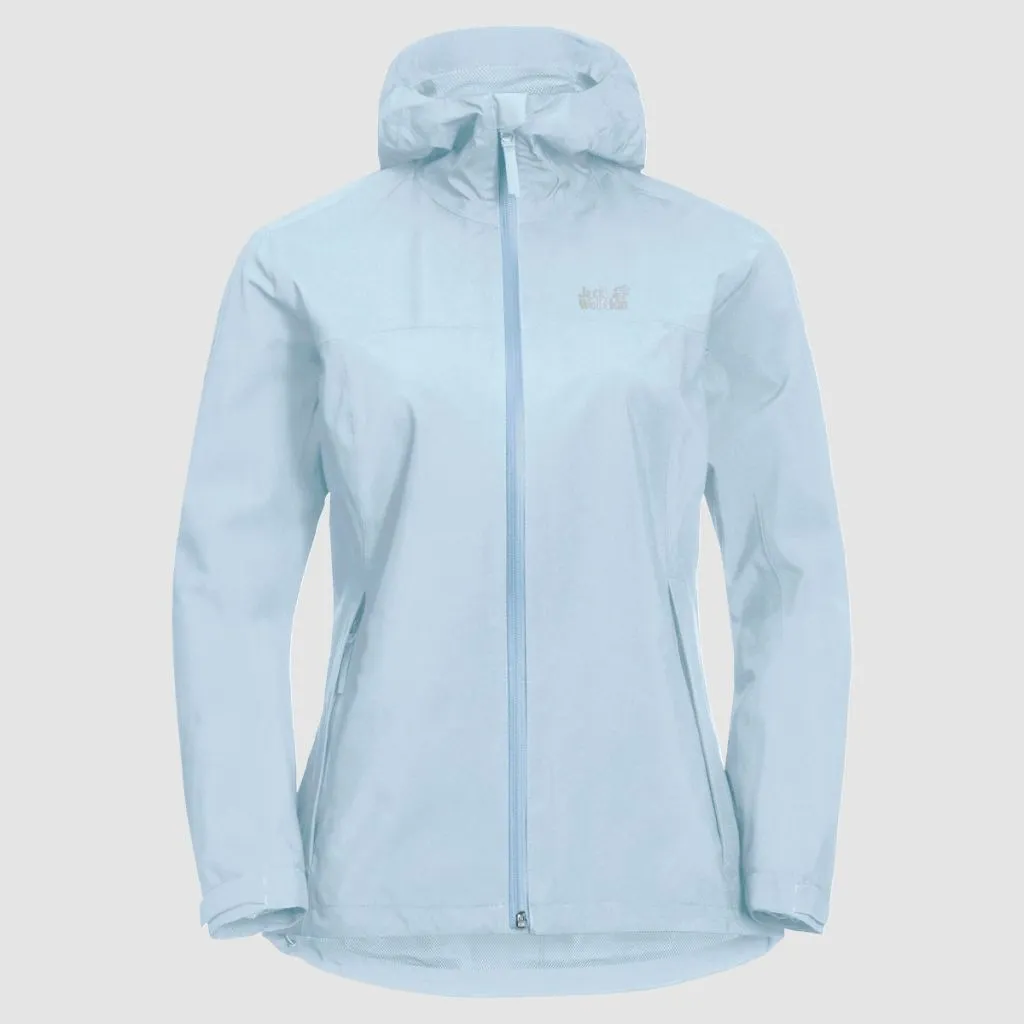 Jack Wolfskin JWP Shell W - Regnjakke Til Damer - Crystal Blue