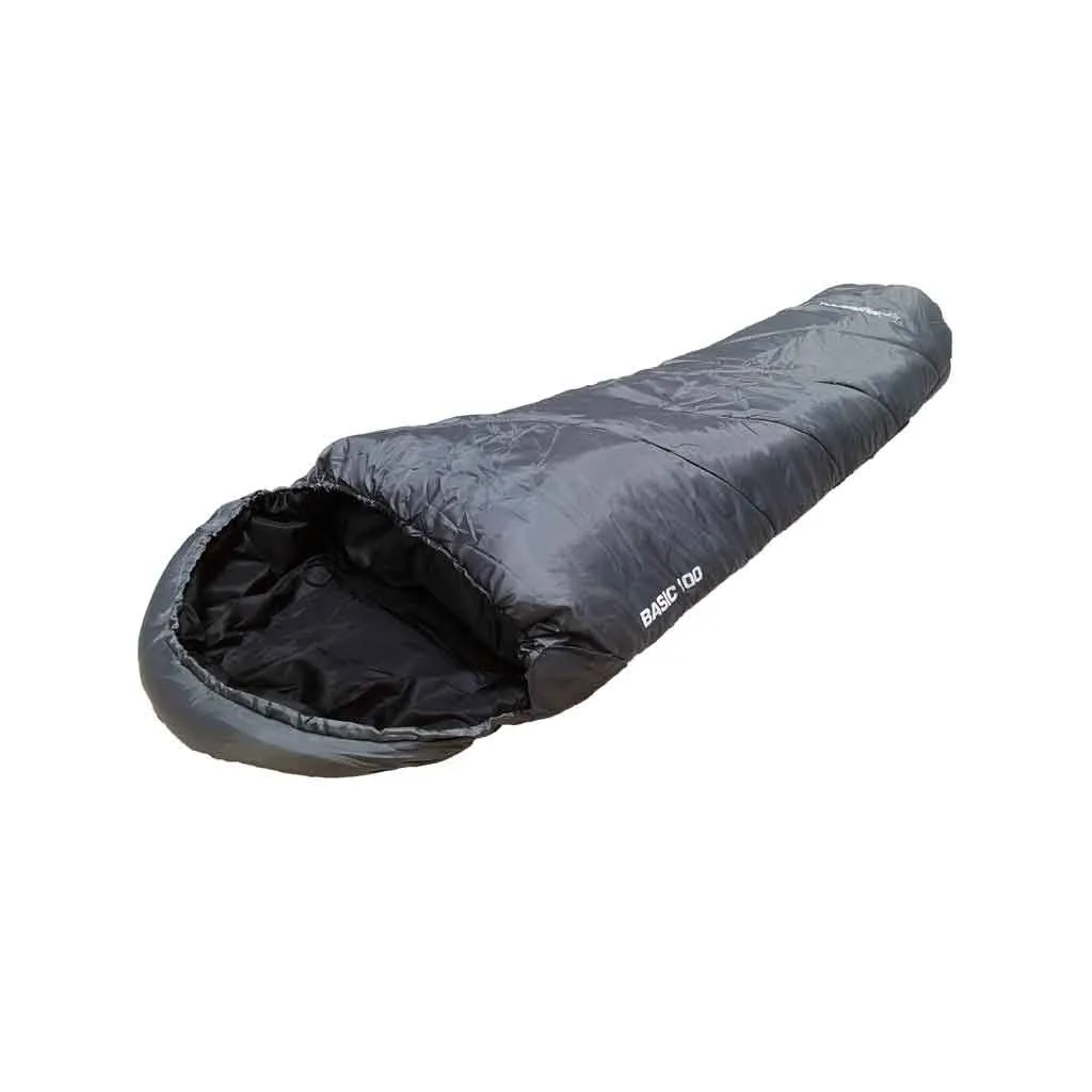 Nordpol Basic 100 Junior sovepose Grå/sort