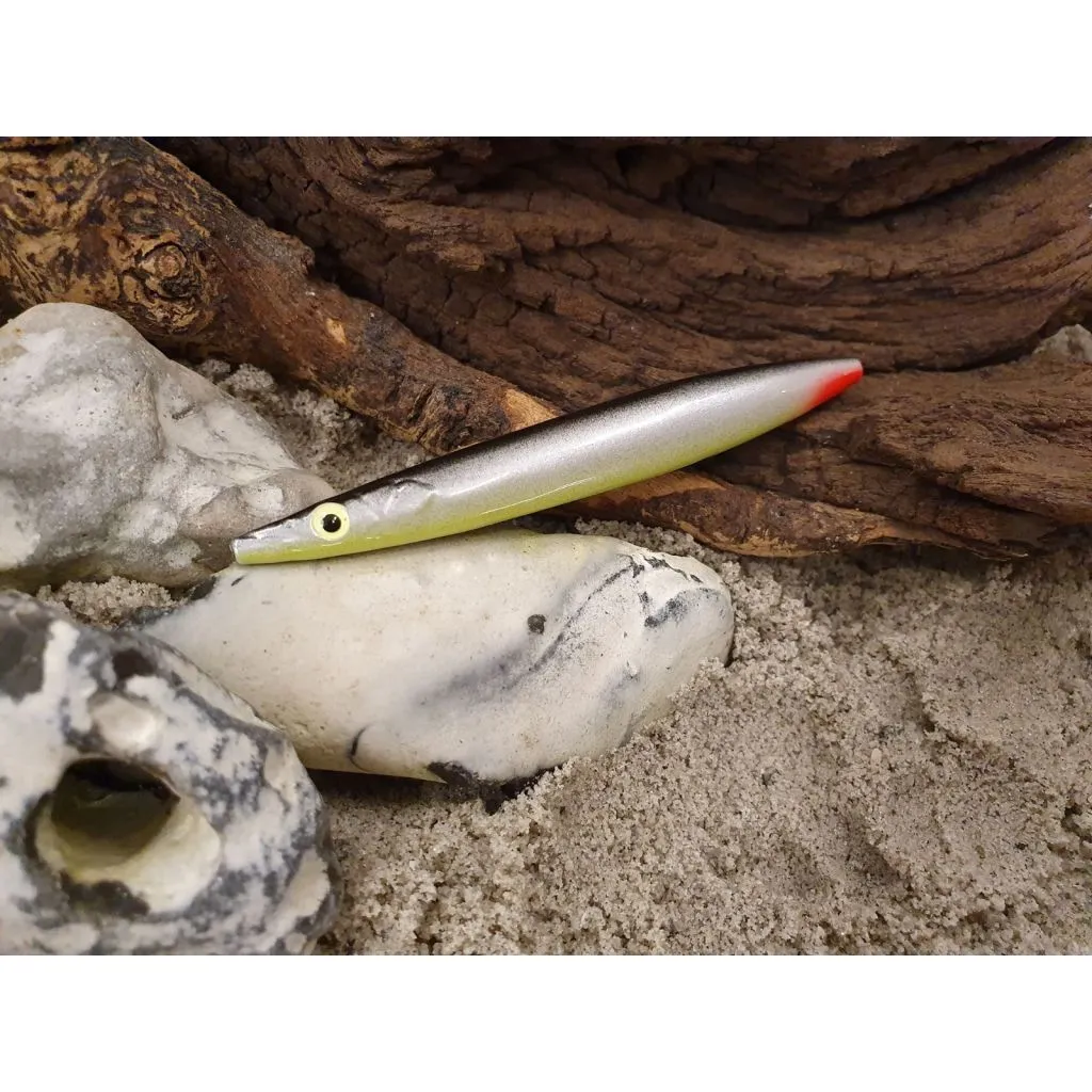 Savage Gear Line Thru Sandeel - 11g - Topgrej Edition - Sort/Sølv/Gul med rød røv