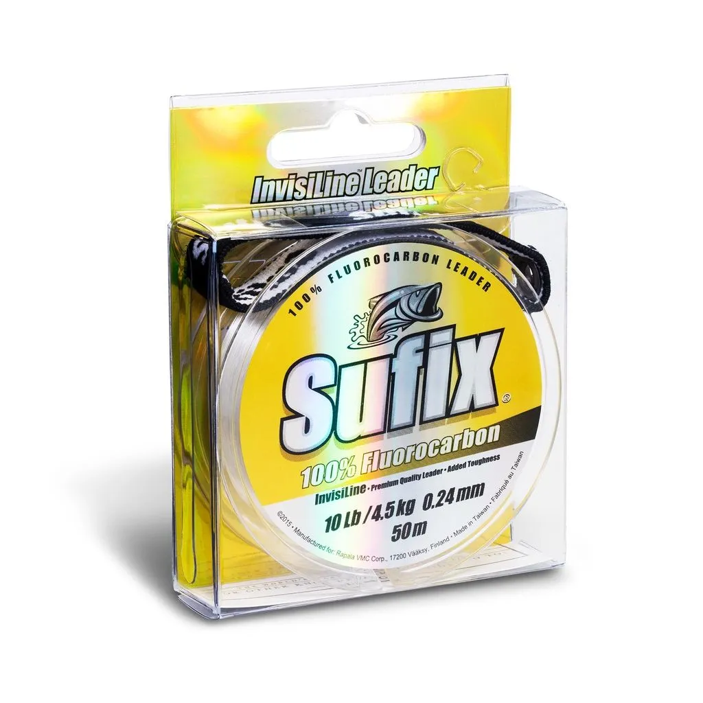 Sufix Invisiline Fluorocarbon Forfang 50 meter - Klar