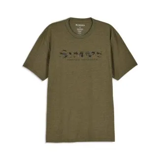 shround fill logo T-shirt military heather