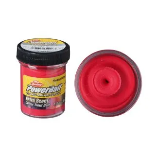 Berkley Powerbait TroutBait med Glitter - Fluo Red