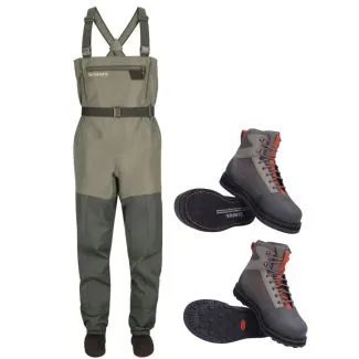 Simms Tributary Waders + støvle - Basalt - Filt eller Gummi - Combosæt