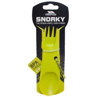 Trespass Snorky 3i1 - Kniv, Gaffel og Ske i 1 inkl. karabinhage.