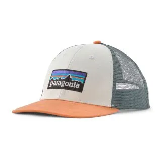 p-6 logo lopro Trucker cap white w/ Peach serbet