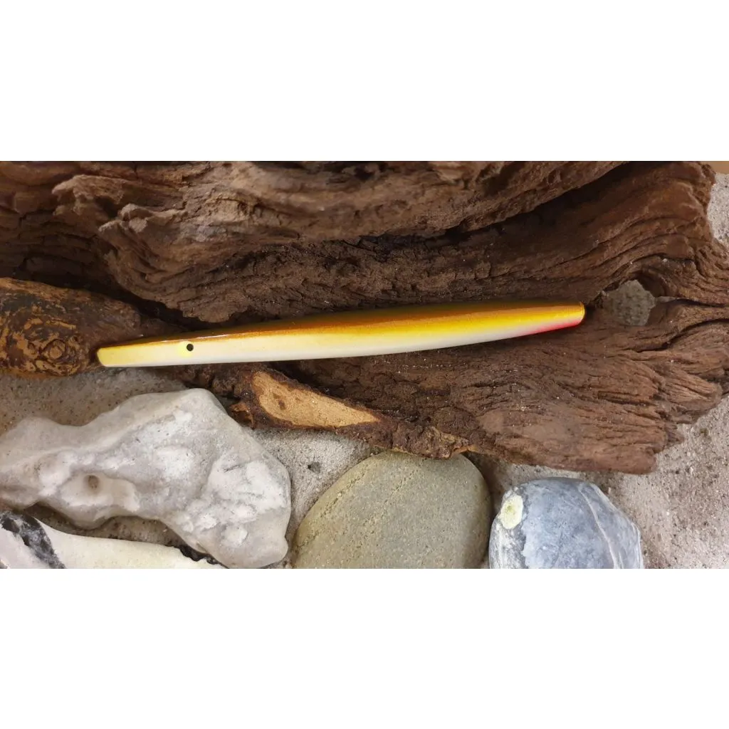 Otto Poulsen Tobis Wobler Gennemløber 10x110 - ca 17g - Topgrej Edition - Brun/Hvid med rød røv