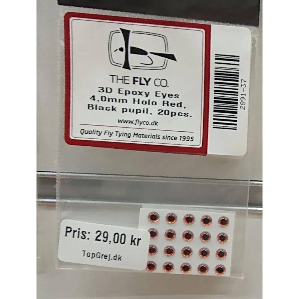 3D eyes 4mm Holo. Red