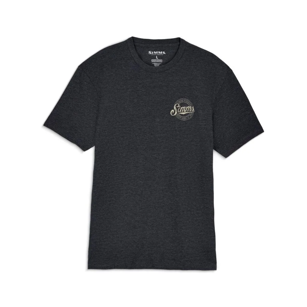 simms circle lockup t-shirt charcoal heather
