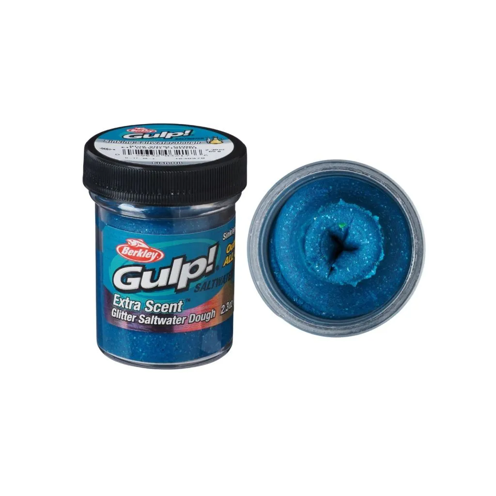 Gulp dough fishoil blå m. sølv glimmer