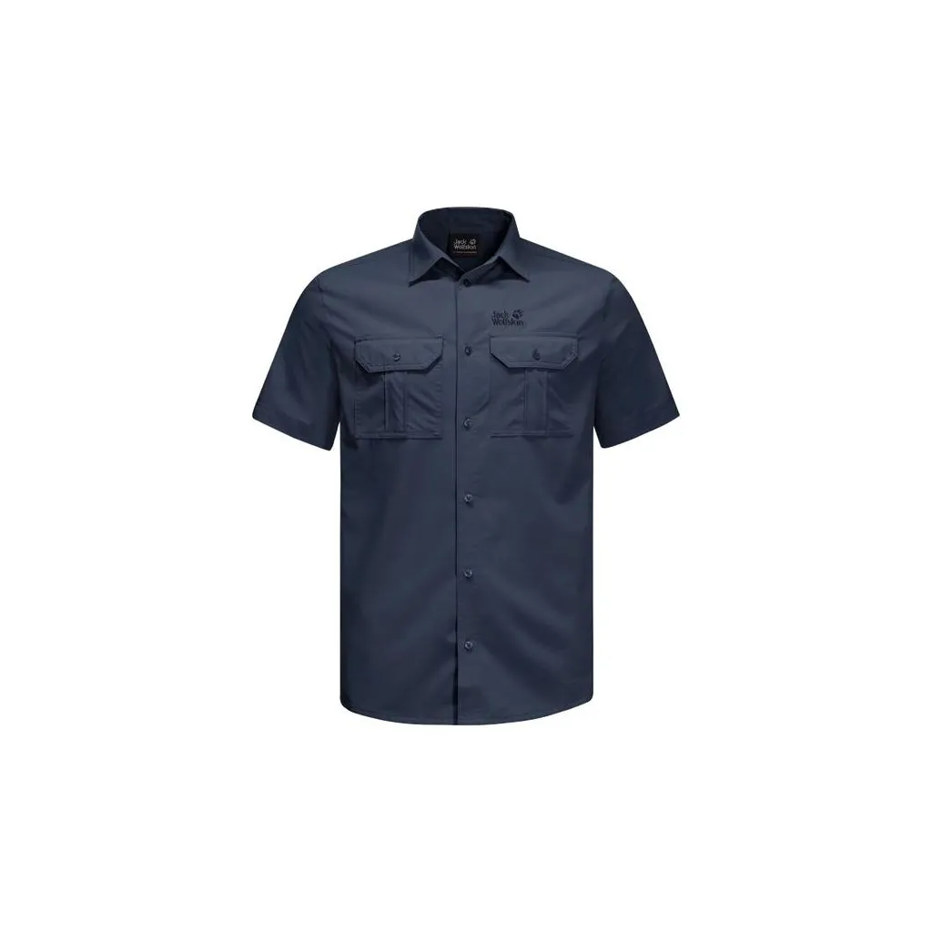 Jack Wolfskin Kwando River kortærmet skjorte - Night Blue - Large
