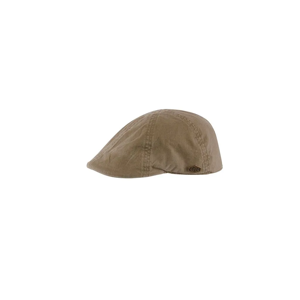 MJM Ede Flat Cap Washed Cotton - Olive