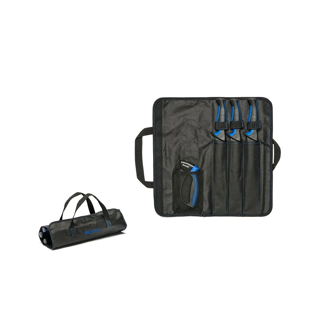 Mustad Knivsæt - Blå-Sort