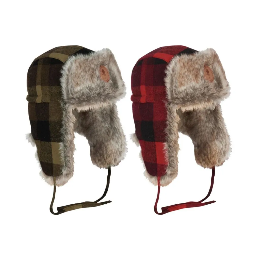 Pinewood Classic Checked Fur Hat