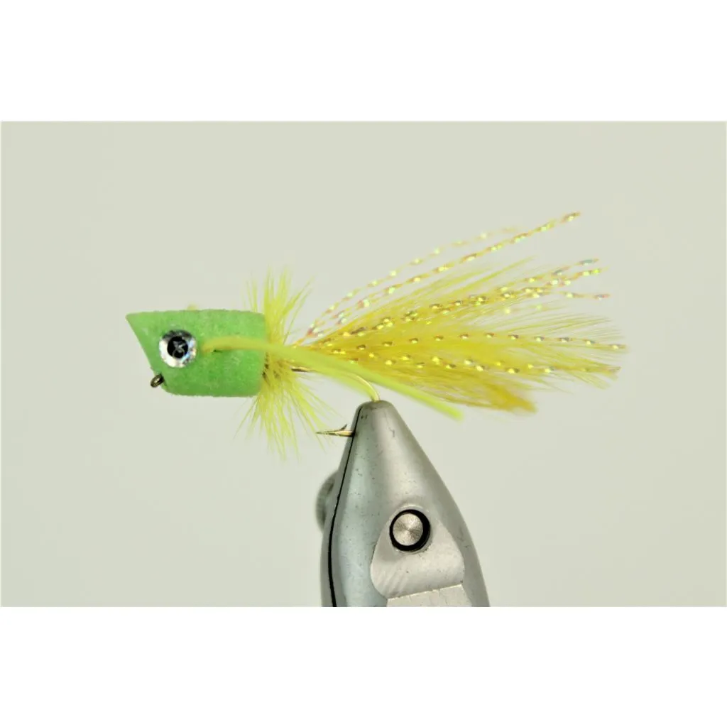 SFG Kystfluer Foam Popper - Yellow/Chartreuse