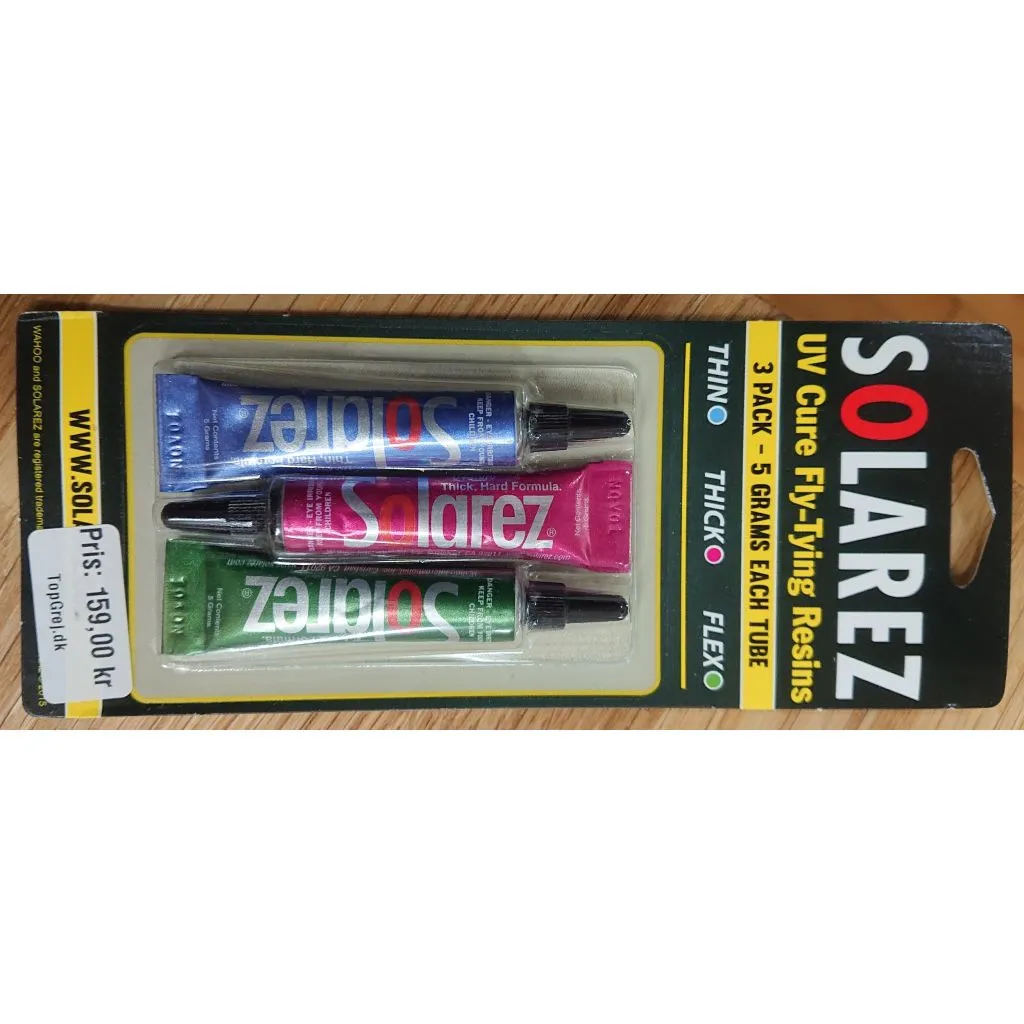 Solarez Fly Tie - UV Lim -  3-PACK 