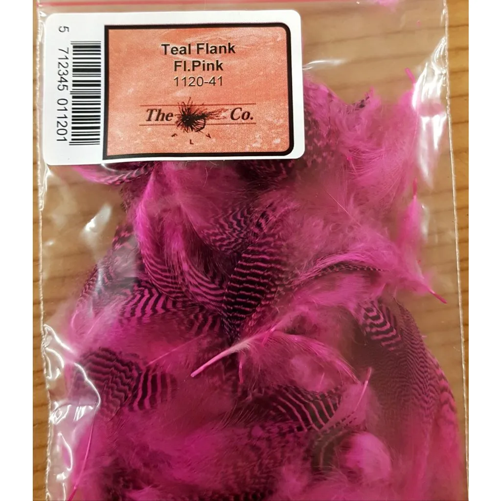 Teal Fjer - Fl. Pink