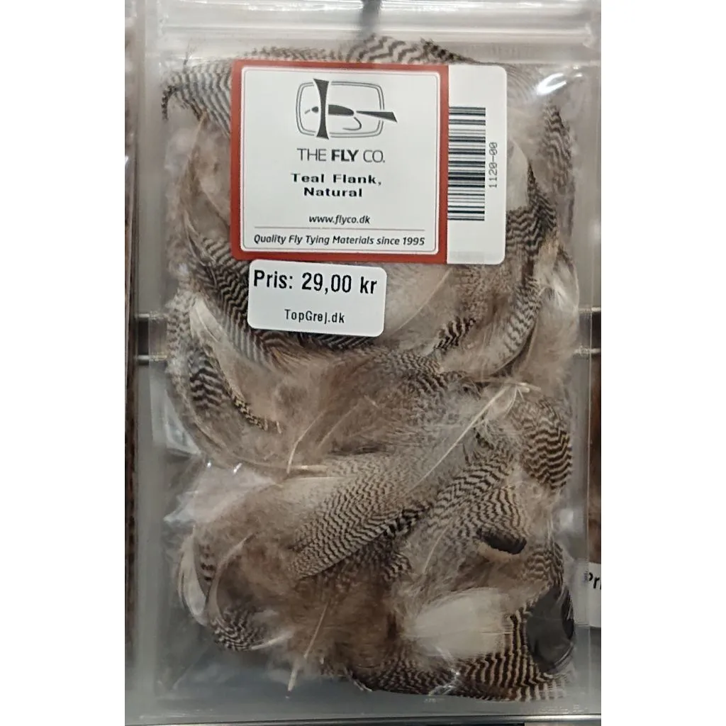 Teal Flank Fjer - Natural