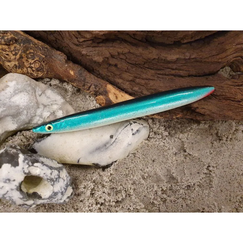 Savage Gear Line Thru Sandeel - 15g - Topgrej Edition - Tobis Grøn/Hvid med rød røv