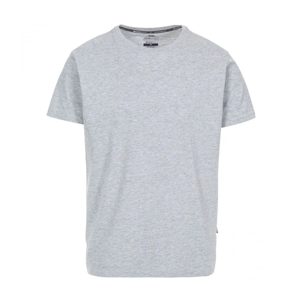 Trespass Plaintee Quick Dry Casual T-shirt - Grey Marl