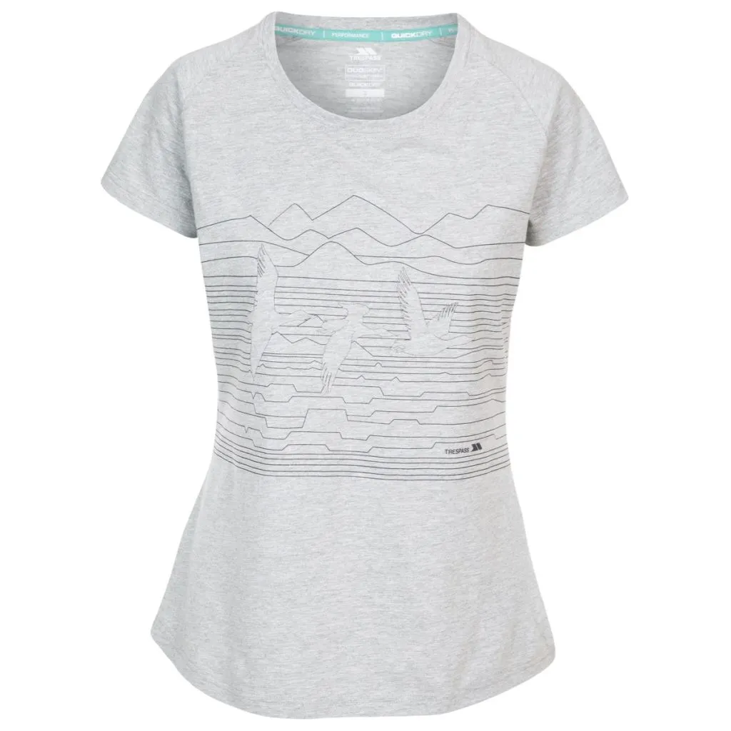 Trespass Dunebug - T-shirt til Kvinder - Grey Marl