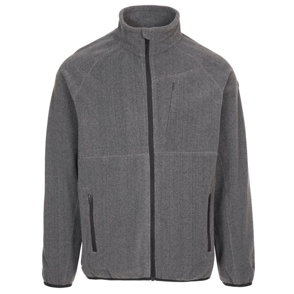 Trespass Talkintire Fleece Jakke Herre - Storm Grey Marl