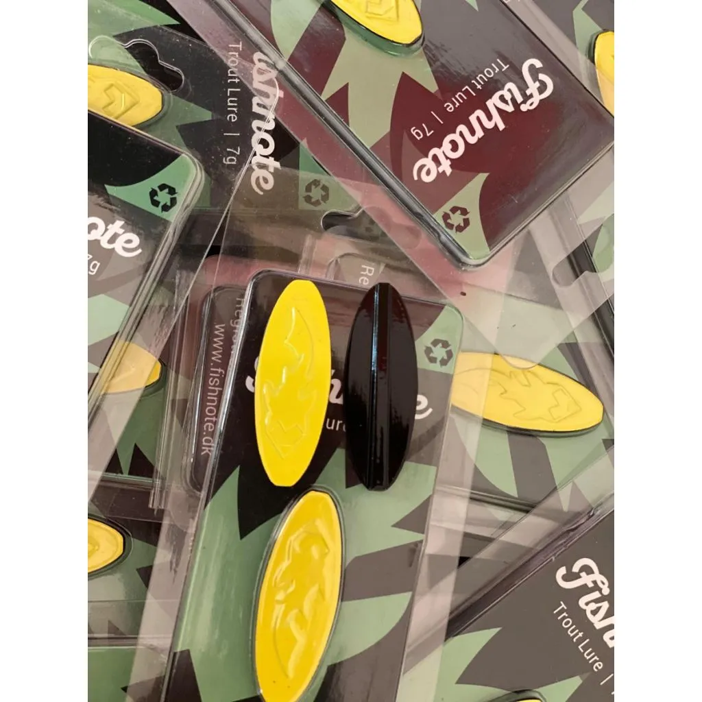 Fishnote Trout Lure 7g - Sort-Gul