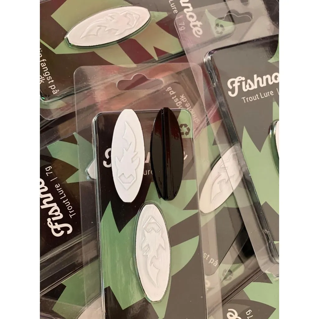 Fishnote Trout Lure 7g - Sort-Hvid