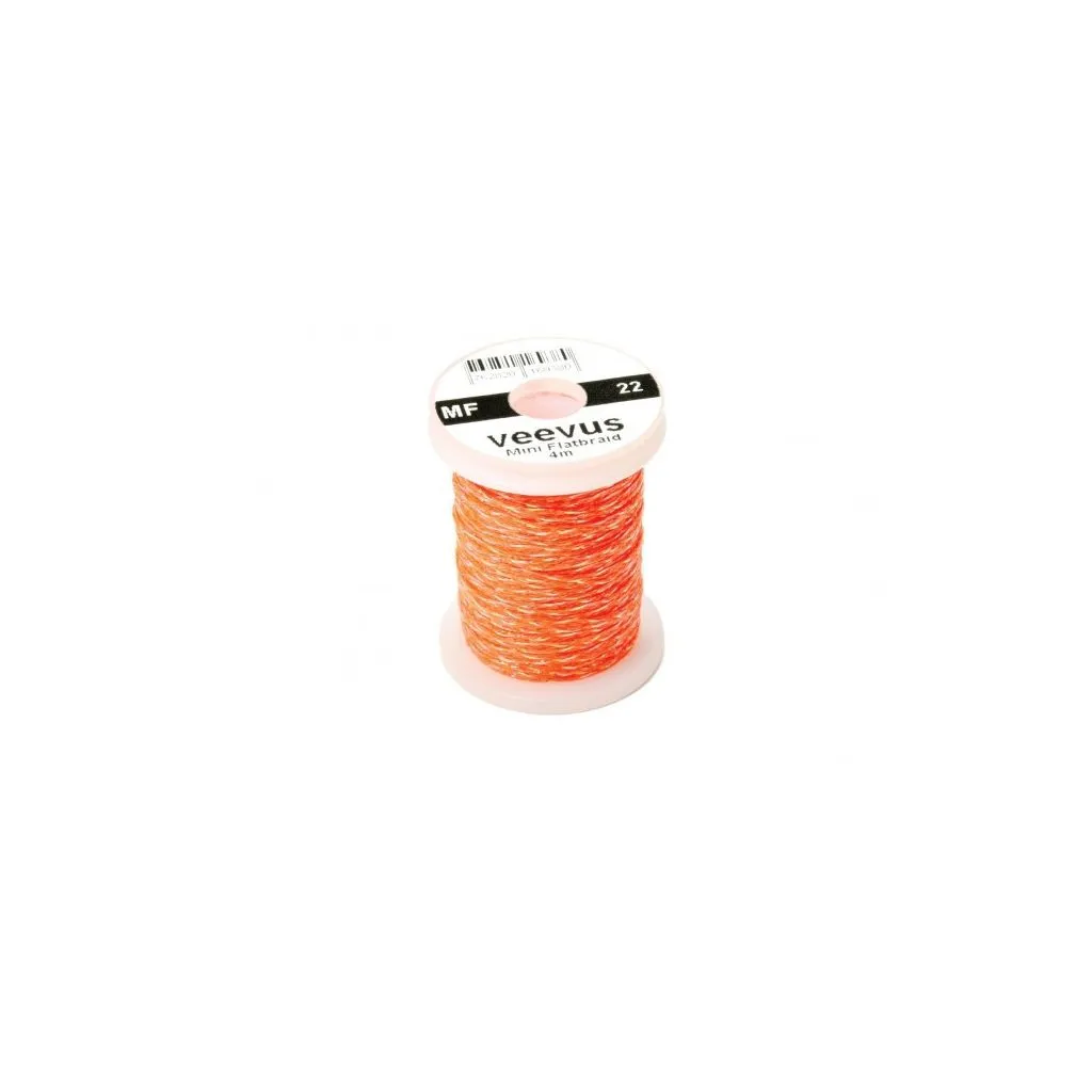 Veevus Mini Flatbraid - Fluo Orange 22