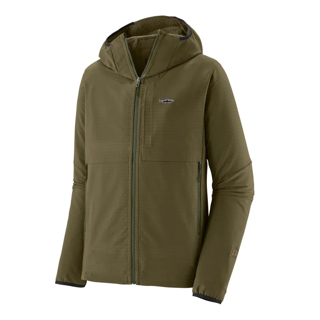 Men's R1 TechFace Fitz Roy Trout Hoody basin green
