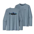 Patagonia M's L/S Cap Cool Daily Fish Graphic Shirt - Steam Blue X-Dye