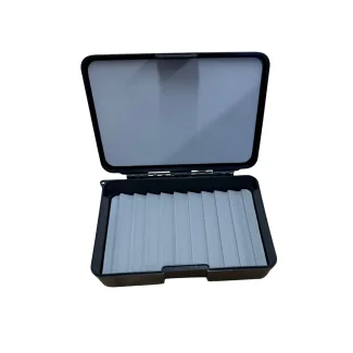 Flueæske Med Riflet Skum Sort - Stor