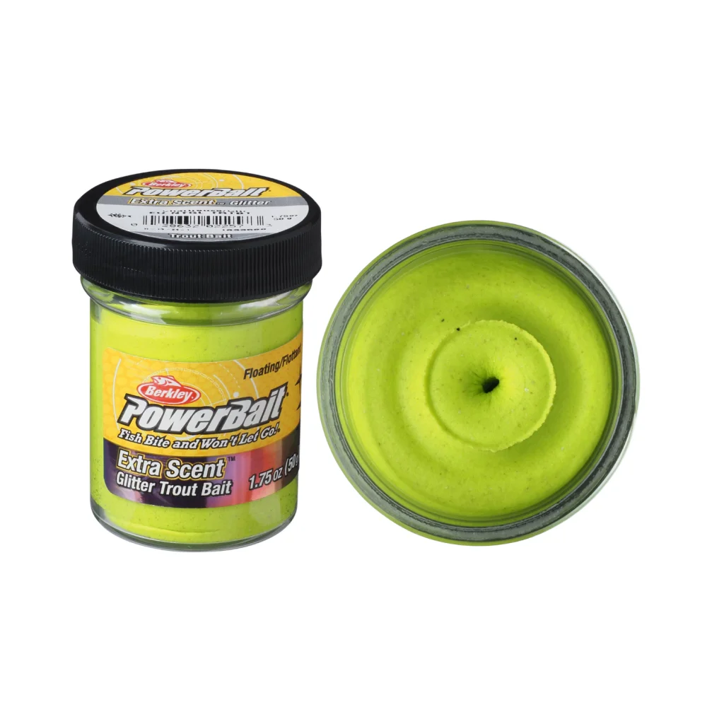 Berkley Powerbait TroutBait med Glitter - Cheese Chartreuse