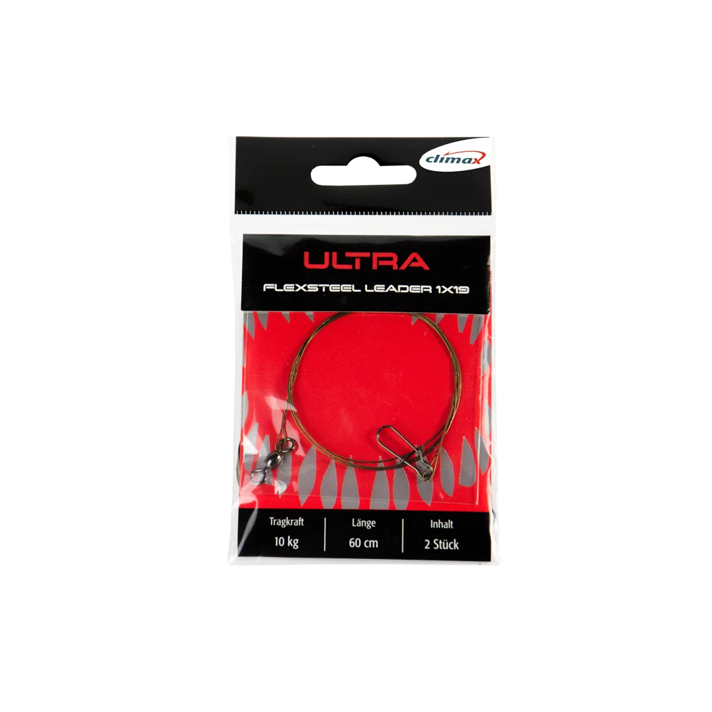 Climax Ultra Flexsteel Leader 1x19 Forfang - 60cm - 2stk