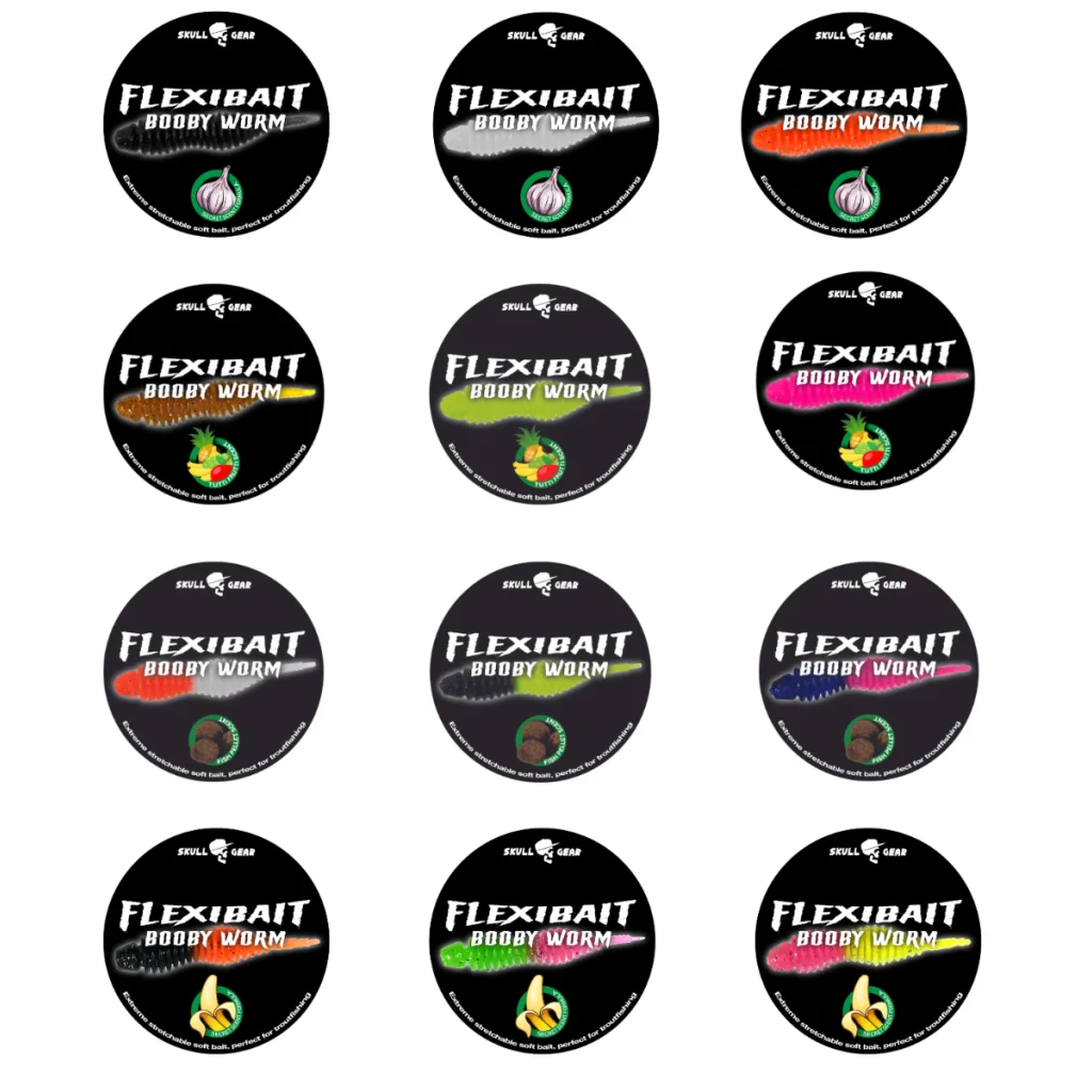 Skull Gear Flexibait Booby Worm - 15stk