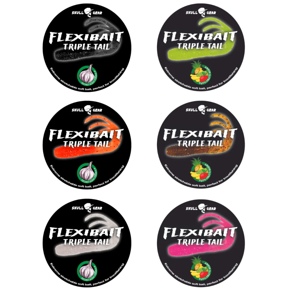 Skull Gear Flexibait Triple Tail - 15stk