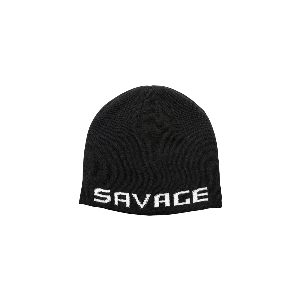 Savage Gear Logo Beanie - Black/White 