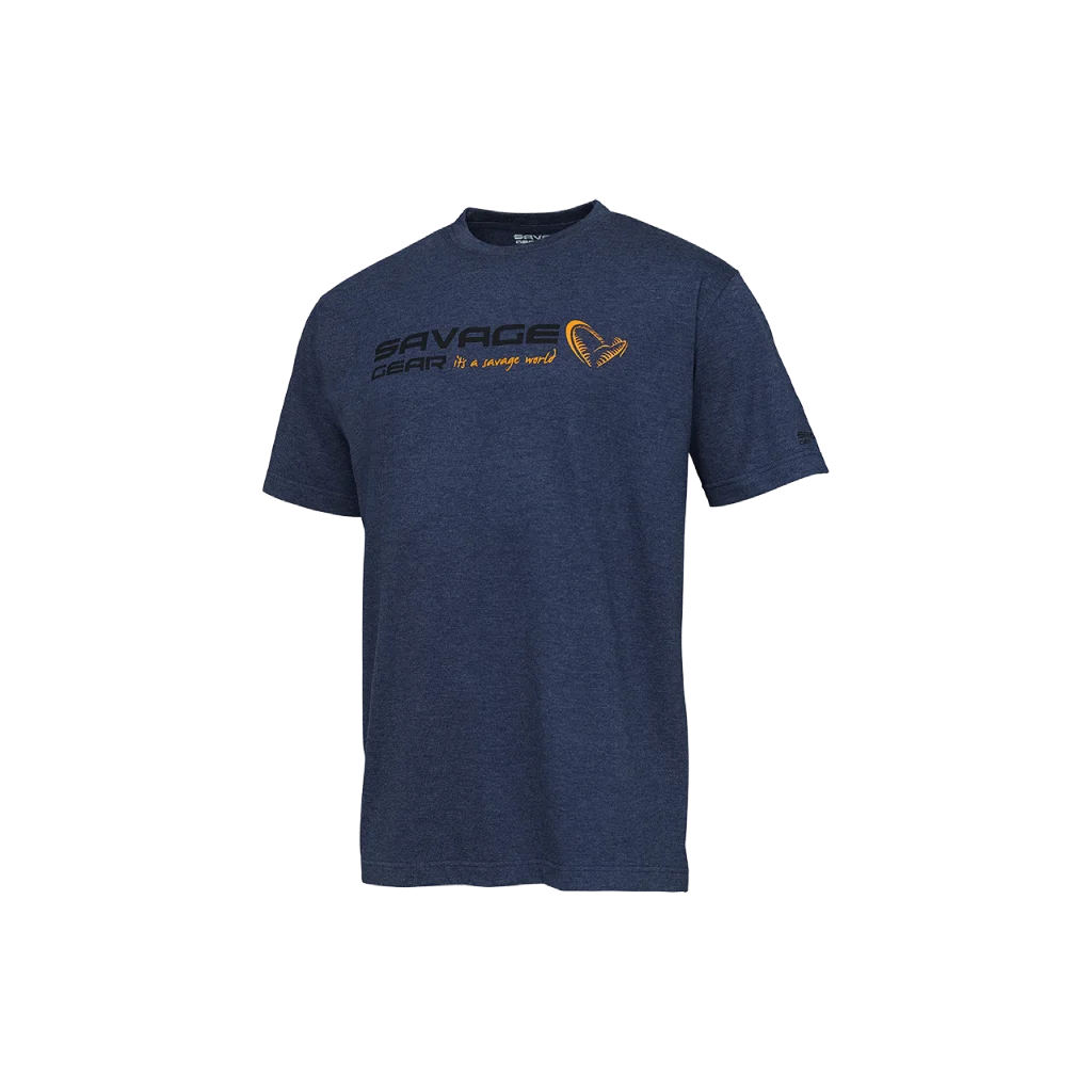 Savage Gear Signature Logo T-shirt - Blue Melange