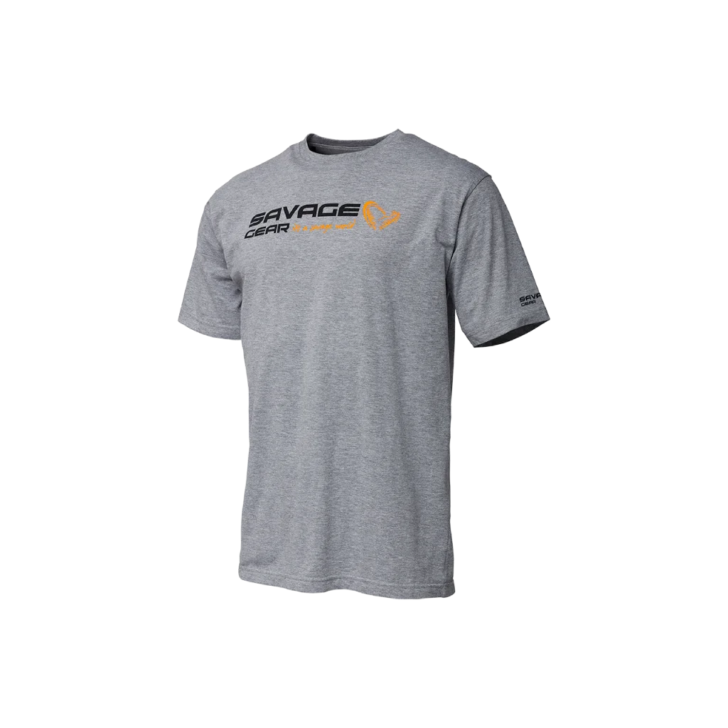 Savage Gear Signature Logo T-shirt - Grey Melange