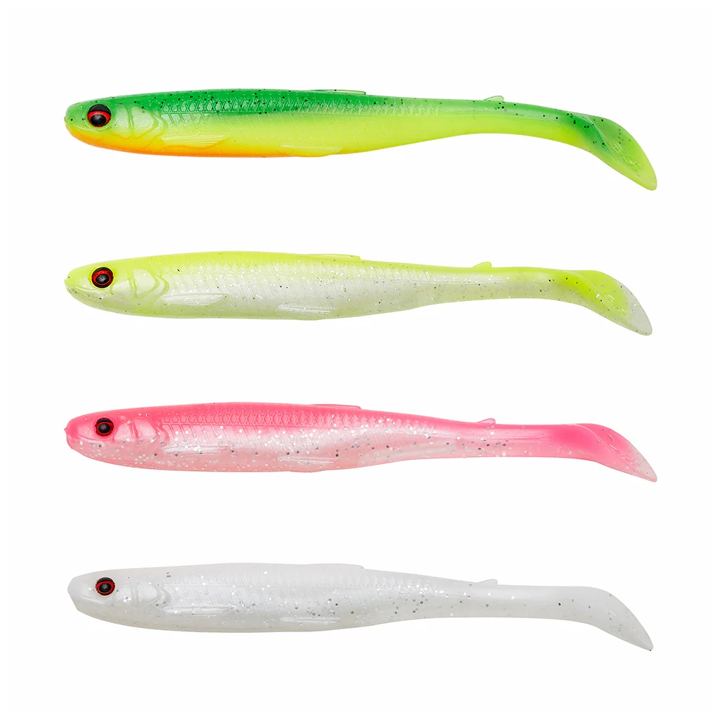 Savage Gear Slender Scoop Shad Dark Water Mix - 4-pak