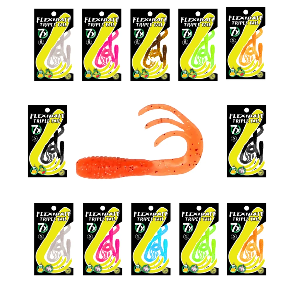 Skull Gear Flexibait Triple Tail - 5 stk